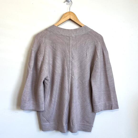 The Reset R Label Wool Womens Kimono Cardigan Tank Set Size M Beige Minimalist - Picture 5 of 15